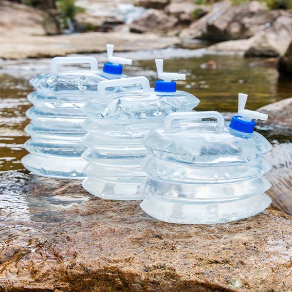 Gallon Premium Collapsible Water Containers: Large Capacity Food - Grade LDPE, BPA - Free, Ultimate For Camping & Hiking. With A Patented Leak - Proof Faucet Design