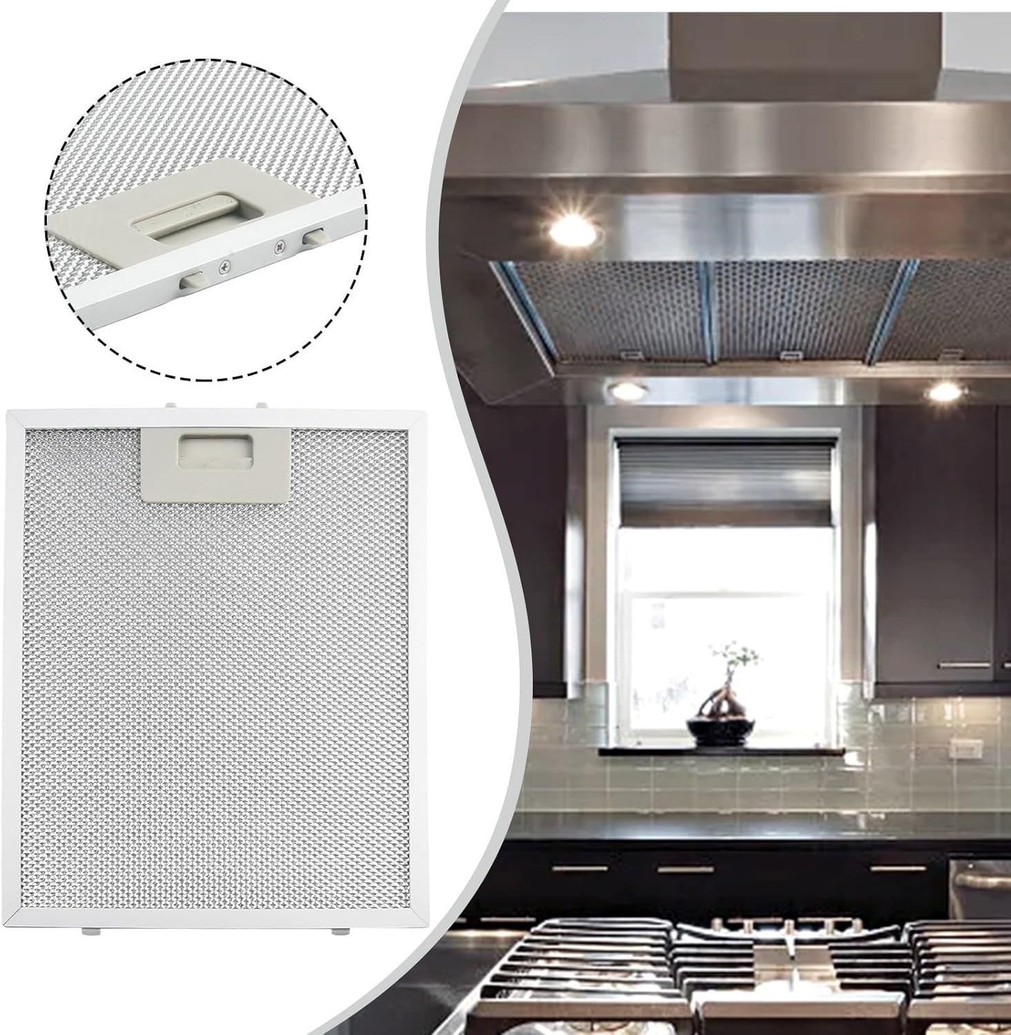 European Style Aluminum Mesh Grease Filter for High Efficiency Range Hoods with Custom Size Options