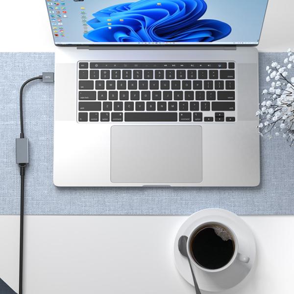 USB A 3.2 Gen 1 Gigabit Ethernet 10 100 1000Mbit Adaptateur de taille compacte Aluminium