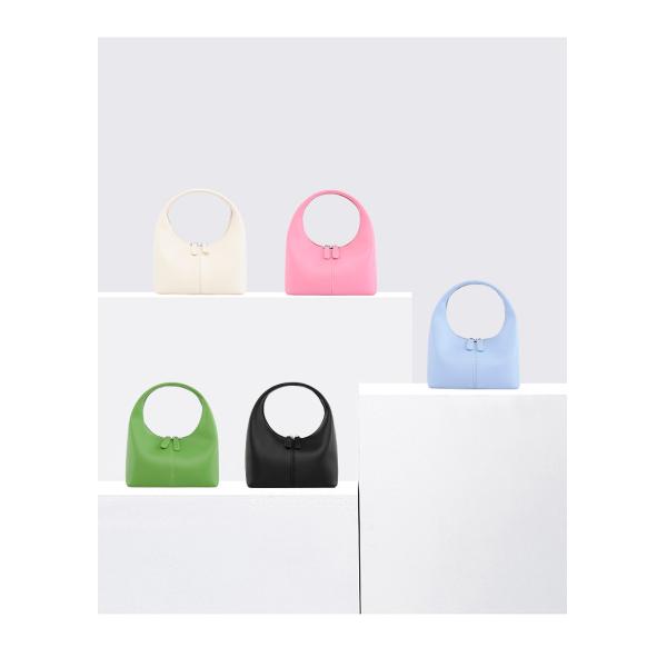 Horizontal Square Classic Candy Color PU Leather Hobo Bag for Women's Chic Style
