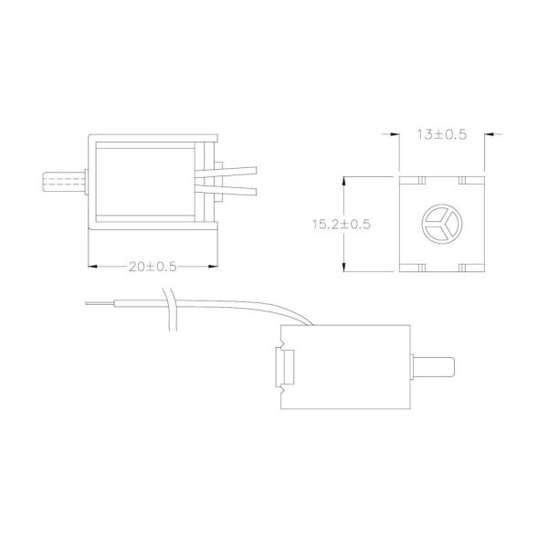 2 направления 6В воздушный газовый электрический соленоидный клапан микроэлектрический миниатюрный 60mA
