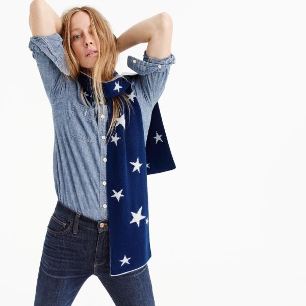 5GG Gauge Winter Intarsia Knitted Neck Scarf Warm Comfortable Easy To Wear