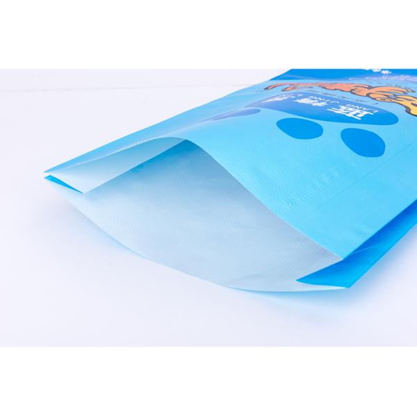 Food Grade Woven Polypropylene Feed Bags , Thread Sewing Bottom Woven Poly Bags