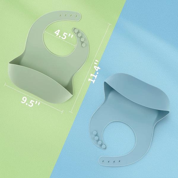 FDA Approved Patel Color Silicone feeding Bib Safe In Steriliser Baby Pinny