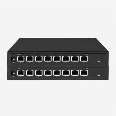 8 RJ45 Sensor automático 10Gb Switch não gerenciado Plug and Play Não é necessário gerenciamento
