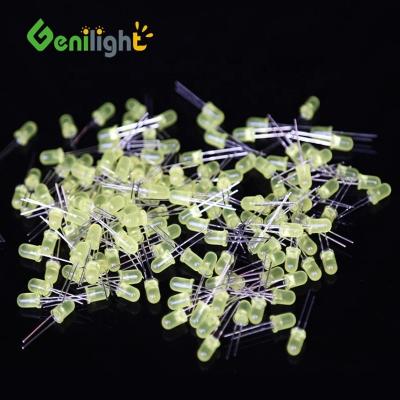 5mm Yellow Candle Light Flicker Diodes Bright LED Light with Max. Reverse Current 50uA