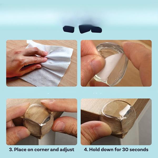 Clear And Transparent Corner Bumpers For Furniture Sphere Shape 8g