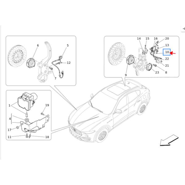 For Maserati Levante ABS Sensor Wheel Speed Sensor OEM 670037513
