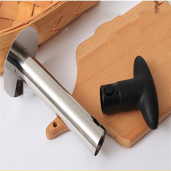 Black Manual Stainless Steel Fruit Slicer with Sharp Blade and Detachable Handle