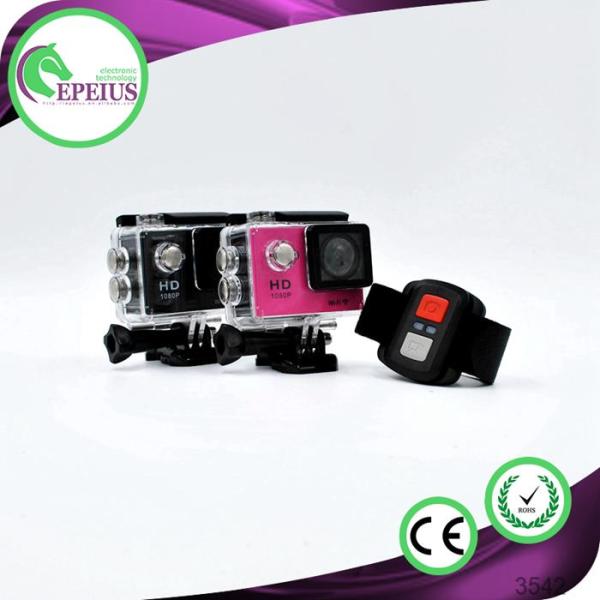 HOT SALES W9R WITH REMOTE high quality action camera 4k similar full hd 1080p outdoor sport camera wifi hd 1080p