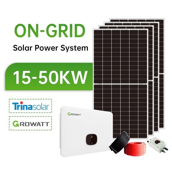10Kw 20Kw 30Kw Sistema Solar Pv Kit de Energia Solar Na Grade Sistema de Gerador Solar Híbrido