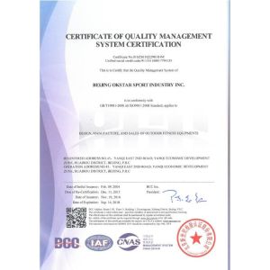 Beijing Okstar Sports Industry Co., Ltd Certifications