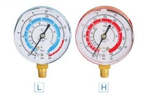 R134A plastic box stamping resistant gauge set. outer wire adjustable  2196 pipe pressure 600PSI-3000PSI