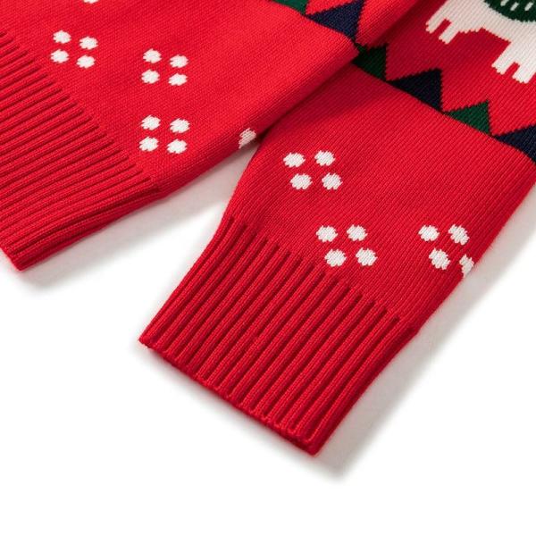 customized 100% cotton cartoon jacquard kids christmas sweater knit jumpers unisex christmas sweaters for kids