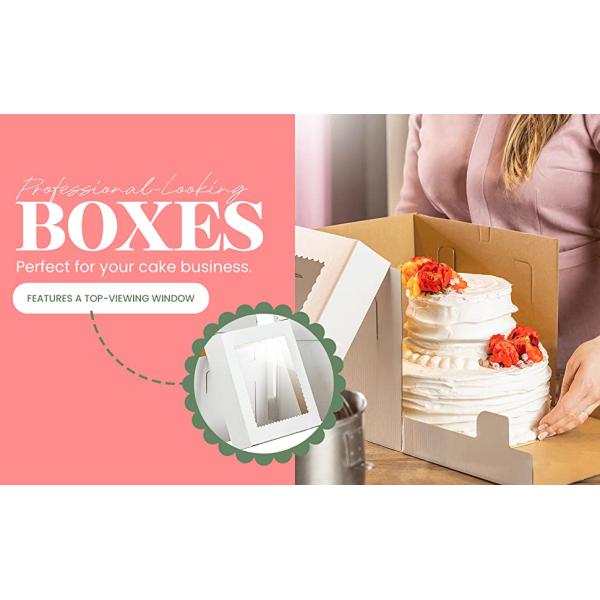 ISO9001 сертифицированные специальные коробки для тортов для свадьбы и дня рождения 10x10x5 20x20x8