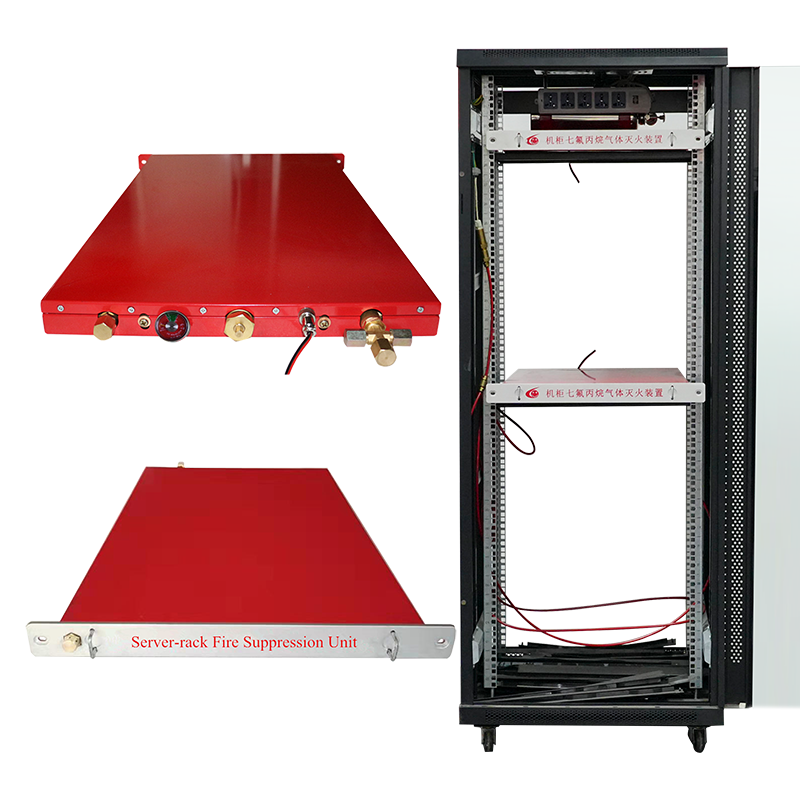 Integrated Gas Fire Suppression Systems With No Power Required For Data Centers