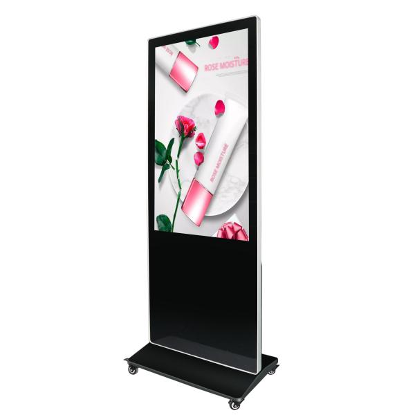 Floor Standing Digital Signage Advertising and Display Kiosk With Wheels