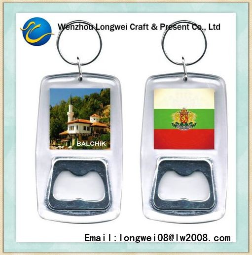 логотип напечатал акриловый консервооткрыватель пивной бутылки/дий кейчайн консе