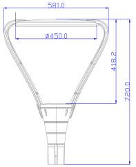 luzes de inundação exteriores 30W da área de iluminação da área da altura da instalação de 60mm - 100W