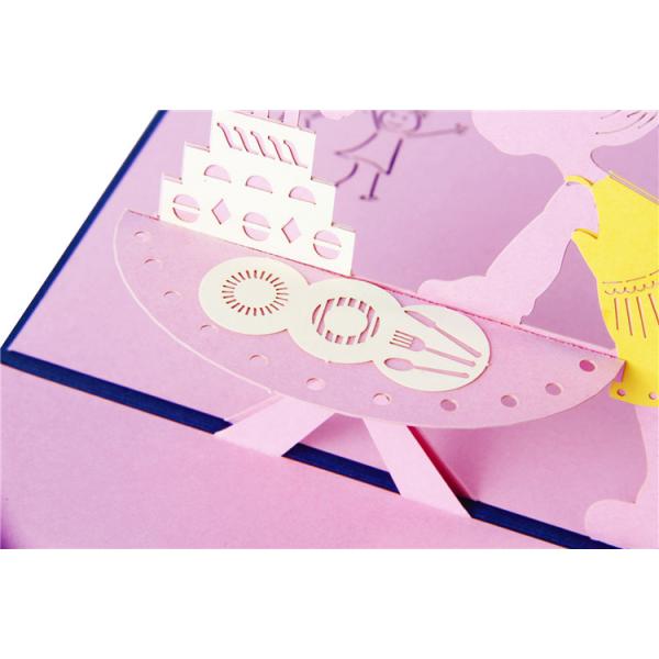 Поп 3d ремесла бумажный подгонянный вверх по толщине поздравительной открытки 2mm