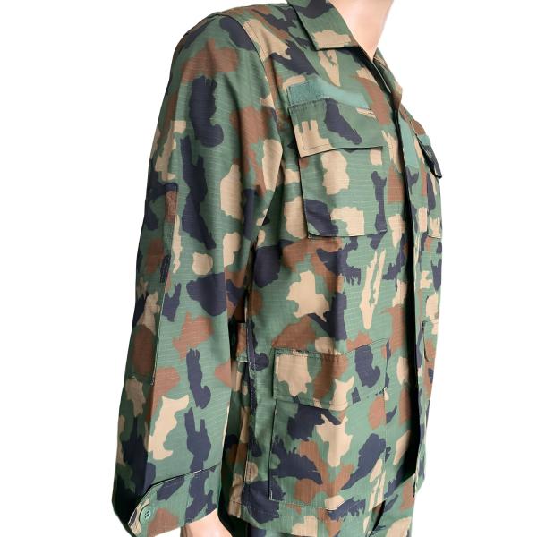Outdoor BDU Military Uniform Breathable Camo Work Suit Polyester Cotton Fabric