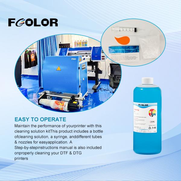250ml 500ml 1000ml DTF Head Cleaner Liquid For Direct To Transfer Film Printing