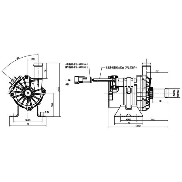 Водяная помпа 100W хладоагента корабля JUNQI 12VDC Eelectric 1800L/H пропускает безщеточная водяная помпа DC