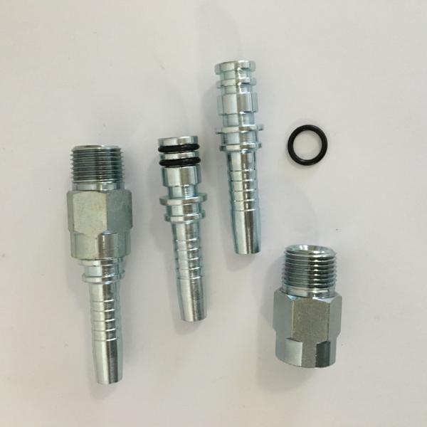 Swivel Straight 2 Piece Crimp Hydraulic Hose Fitting 15611SW M NPT