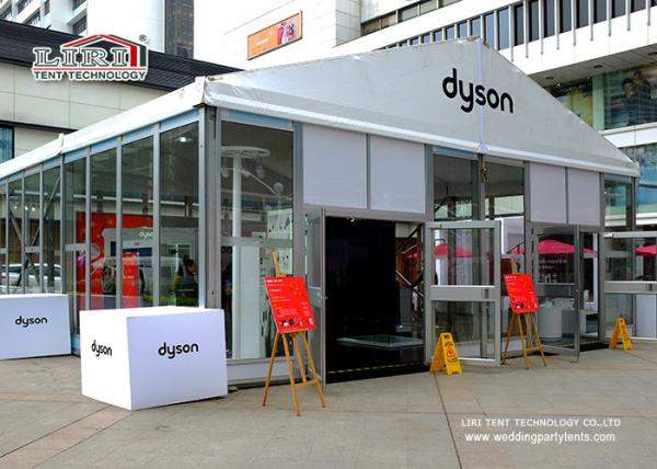 Glass Sidewall Luxury Event Tent For Exhibition Shop / White Outdoor Canopy Tent
