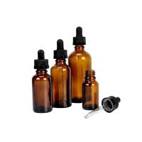 Garrafa de vidro com tampa à prova de adulteração para óleo de THC Ambre Azul Preto Resistente a crianças Garrafa de vidro com gotas