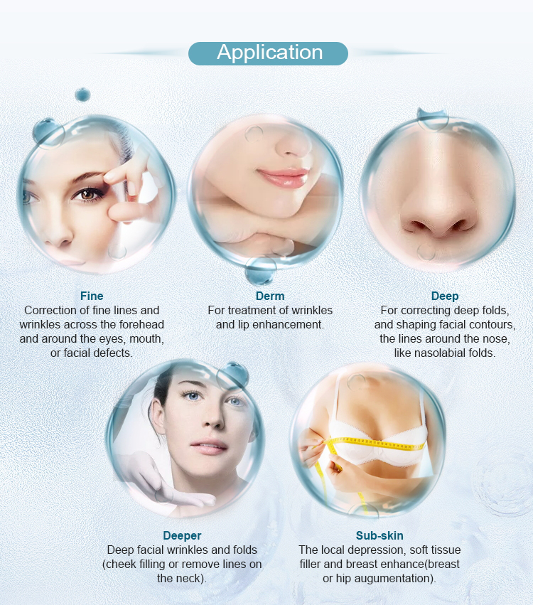 Уход за лицом заполнителя морщинки глаза Hyaluronic кисловочный дермальный сморщивает заполнитель впрыски