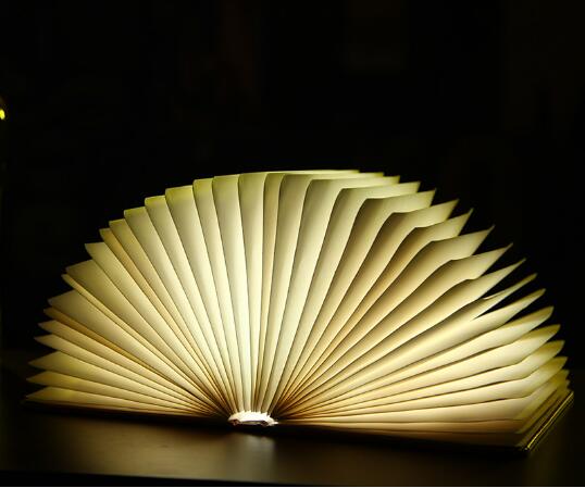 PU Cover 360 Degree Adjustable Rechargable Book Shape Light For Gift