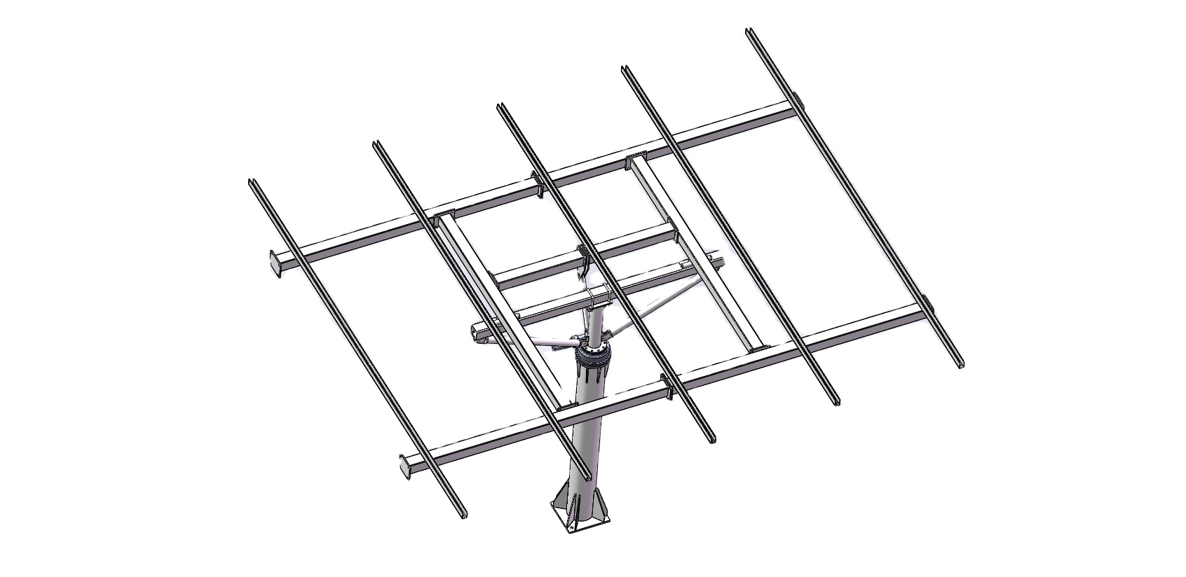 Dual Axis Solar Tracker Pv Tracking System 3-4kw Smart Tracker Power Clean Energy Sun Power Tracker Mounting Systems