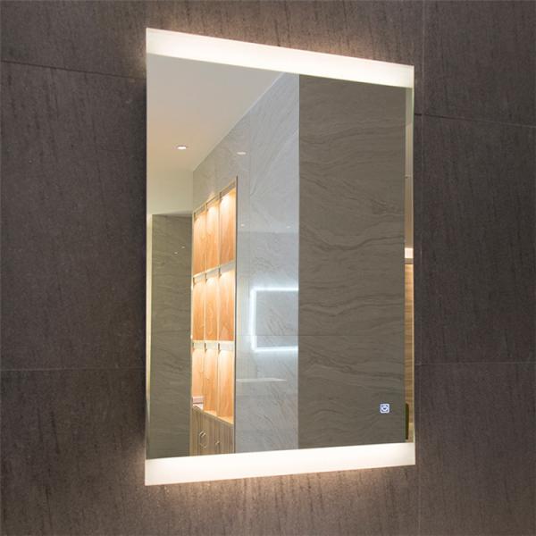 Miroir LED Bathnoloy Design moderne Capteur tactile intelligent Anti-brouillard TDM optionnel pour la salle de bain
