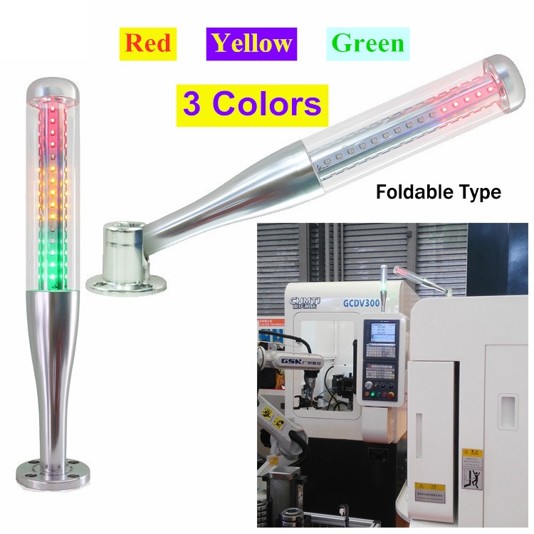 ONN M4S-C 24V Tower Light Foldable Base Type RYG Indicator Lights Stack Light Tower For CNC Machinery Warning Lamp