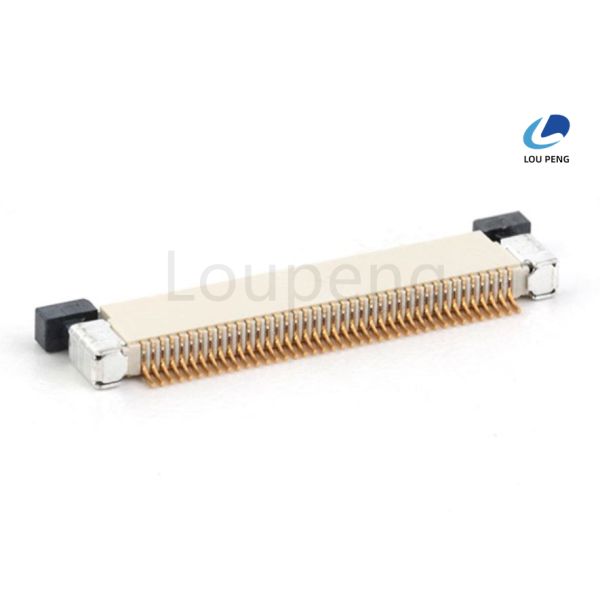 Gold Plating Contact Resistance 20max FPC FFC Connector Tin Plated Solder Tab Phosphor Bronze Providing Signal Transmission