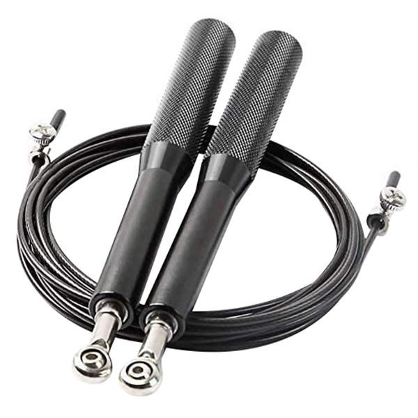 PVC Coated Steel Wire Durable Jump Ropes With Anti Slip Aluminum Handles