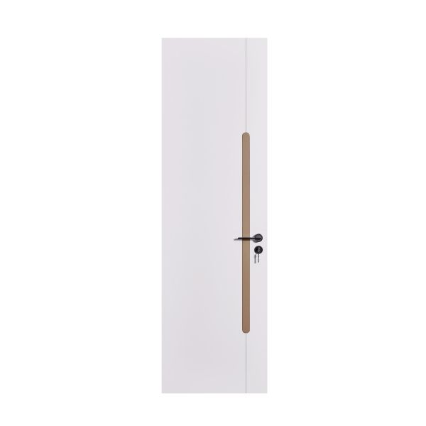 OEM/ODM CUSTOM QUIET LUXURY INTERIOR DOORS | MATTE, TALL CEILING HEIGHT DESIGNS COMPLETE COLLECTION MINIMALIST BLACK BAR HANDLE VERTICAL CHAMPAGNE ACCENT STRIP, WOOD & BRASS ACCENT OPTIONS