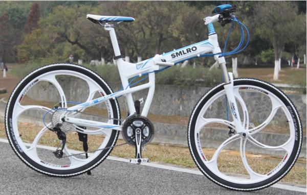 Fork Suspension 26×1.95 Aluminum Folding Mountain Bike