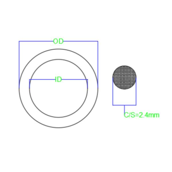 Custom NBR high temperature rubber o rings 90 shore A 2.4mm Wire Diameter