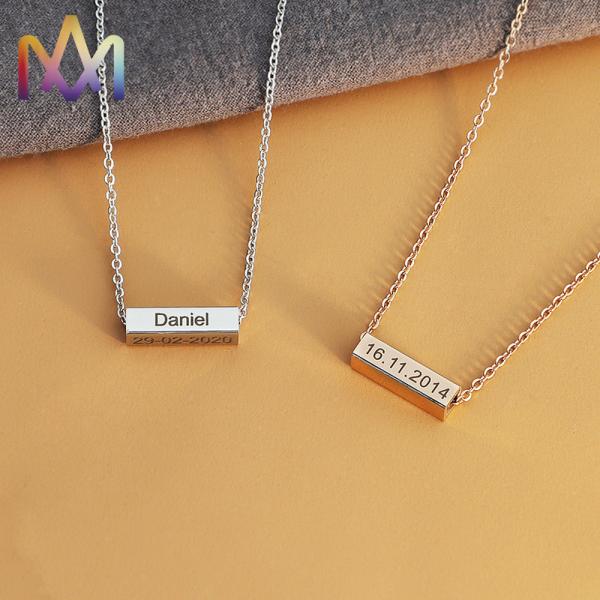 Hypoallergenic SUS316L Letter Name Necklace Choker