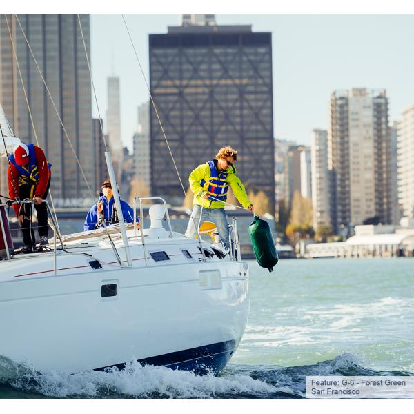 Durable Black PVC Inflatable Bumper Shield Protection Ribbed G Marine Boat Fender