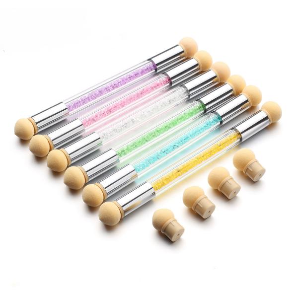 Customizable Double Nail Art Brush Acrylic Water Drill Filling Brush Rod Dizzy Dye Pen