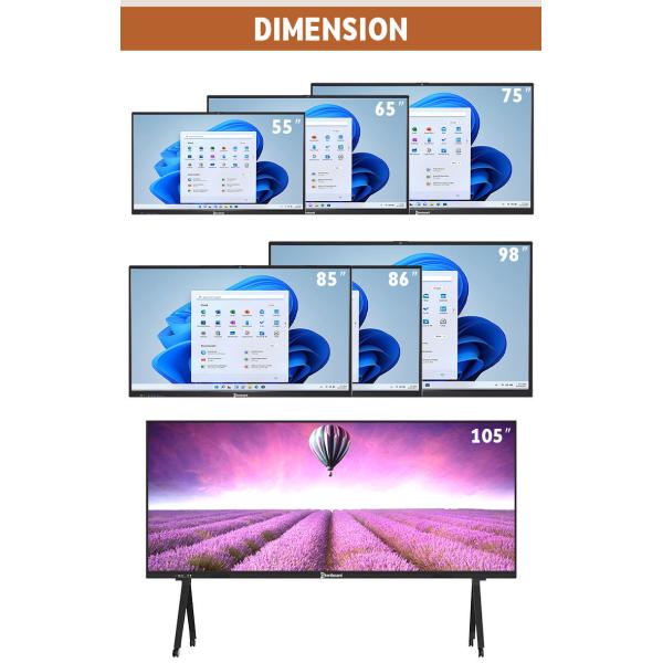 86 Inch Interactive Whiteboard with AI Function and Multi-language System for Education and Business