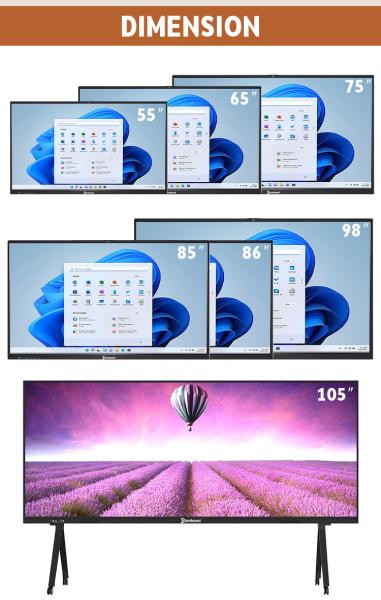 Qtenboard All-in-One Teaching Machine Software Solutions 55-inch Interactive Smart Board