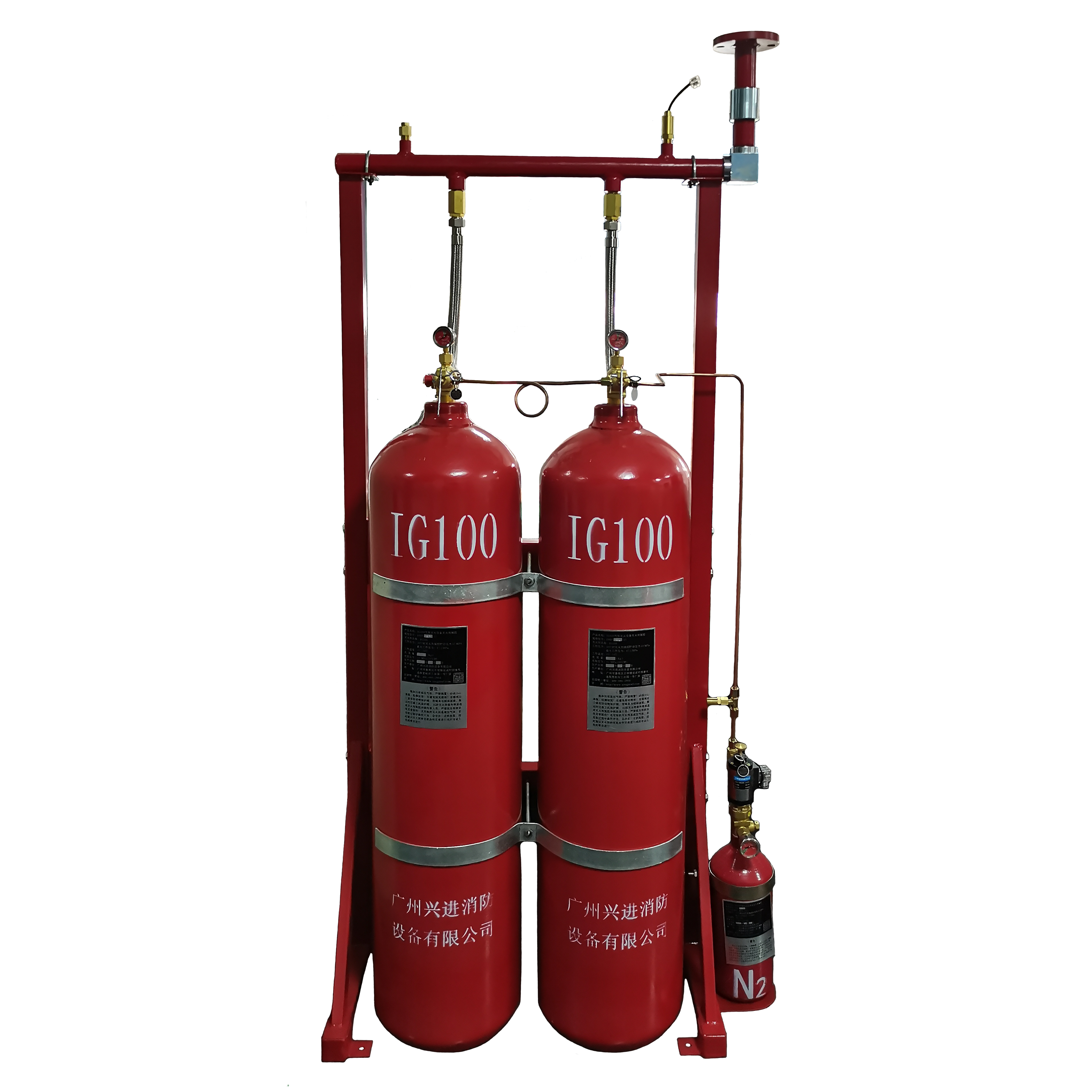 пожаротушение количества системы 14.25kg/80L 16.04kg/90L азота 80L 90L заполняя