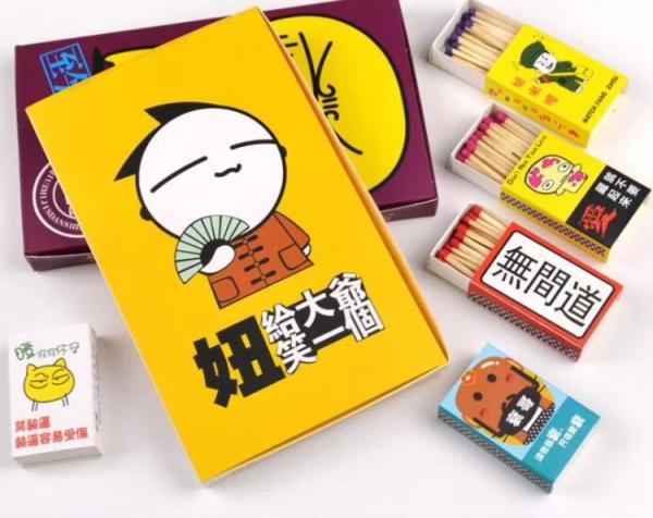 48mm matches Custom Name Logo PrintingBox Matches Wooden White Black Orange Tip Matches Sticks