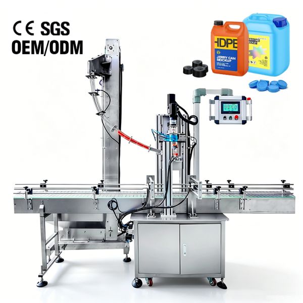 Food Beverage Automatic Capping Machine Big Barrel Can Capper Sealer 304SUS