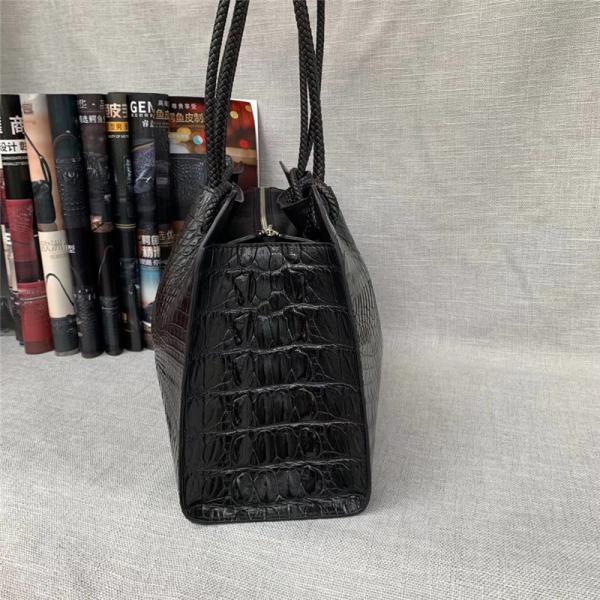 Genuine Alligator Leather Lady Large Totes Exotic Crocodile Skin Female Top-handle Handbag Women Single Shoulder Bag