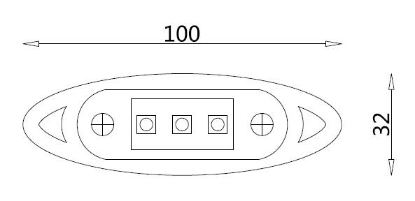 12V IP68 Waterproof LED Side Marker Lights Indicators Light For Truck Boat Car